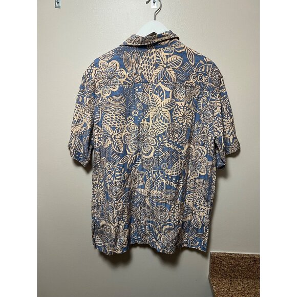 Tori Richard Silk and Linen Short Sleeve Button Up Shirt‎ - Size L - Picture 3 of 3